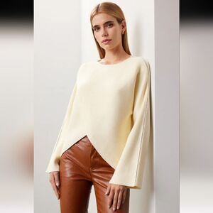 Love, Whit CrissCross Sweater Size XS Cream